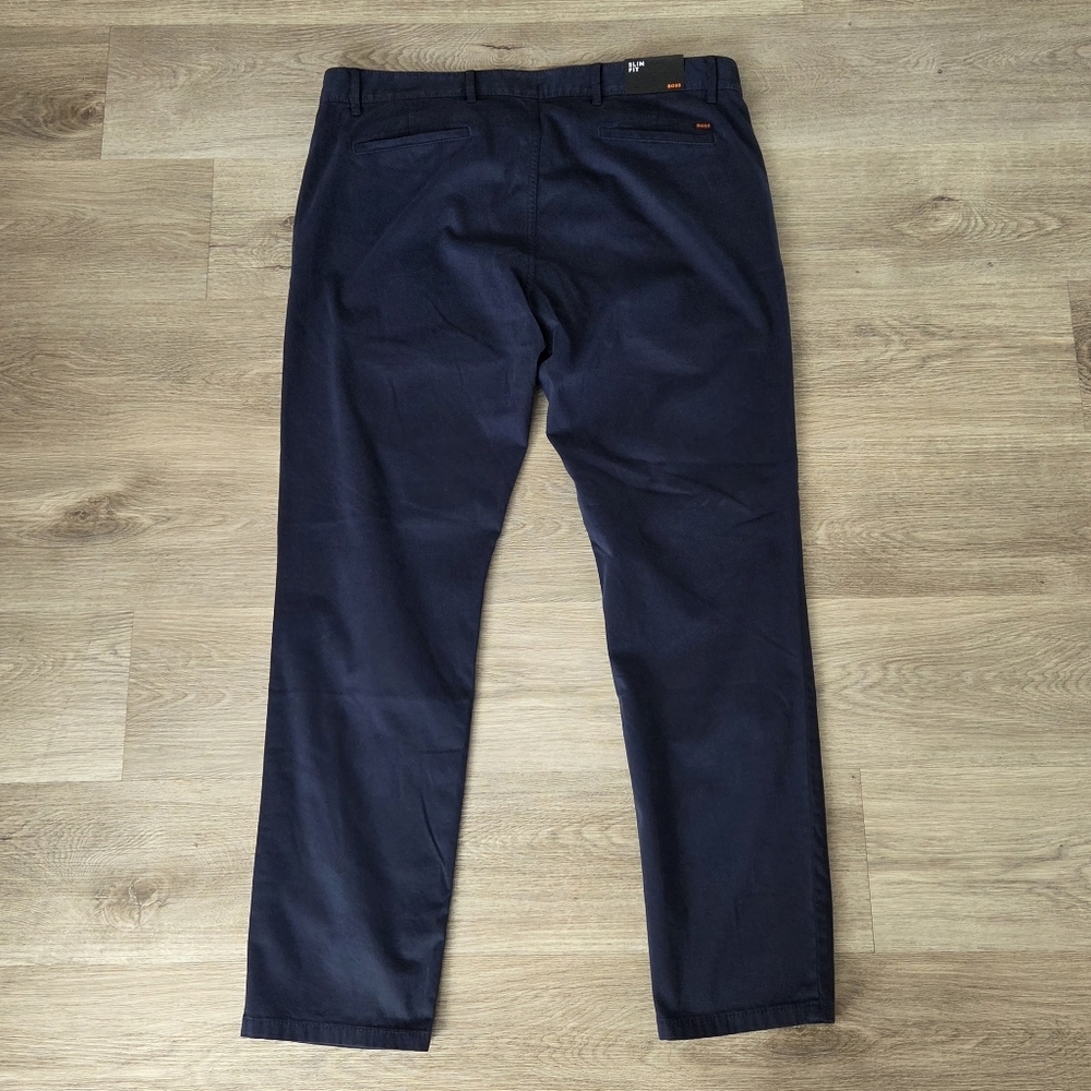 Hugo Boss Navy Slim Chinos for Men - Picture 2 of 7
